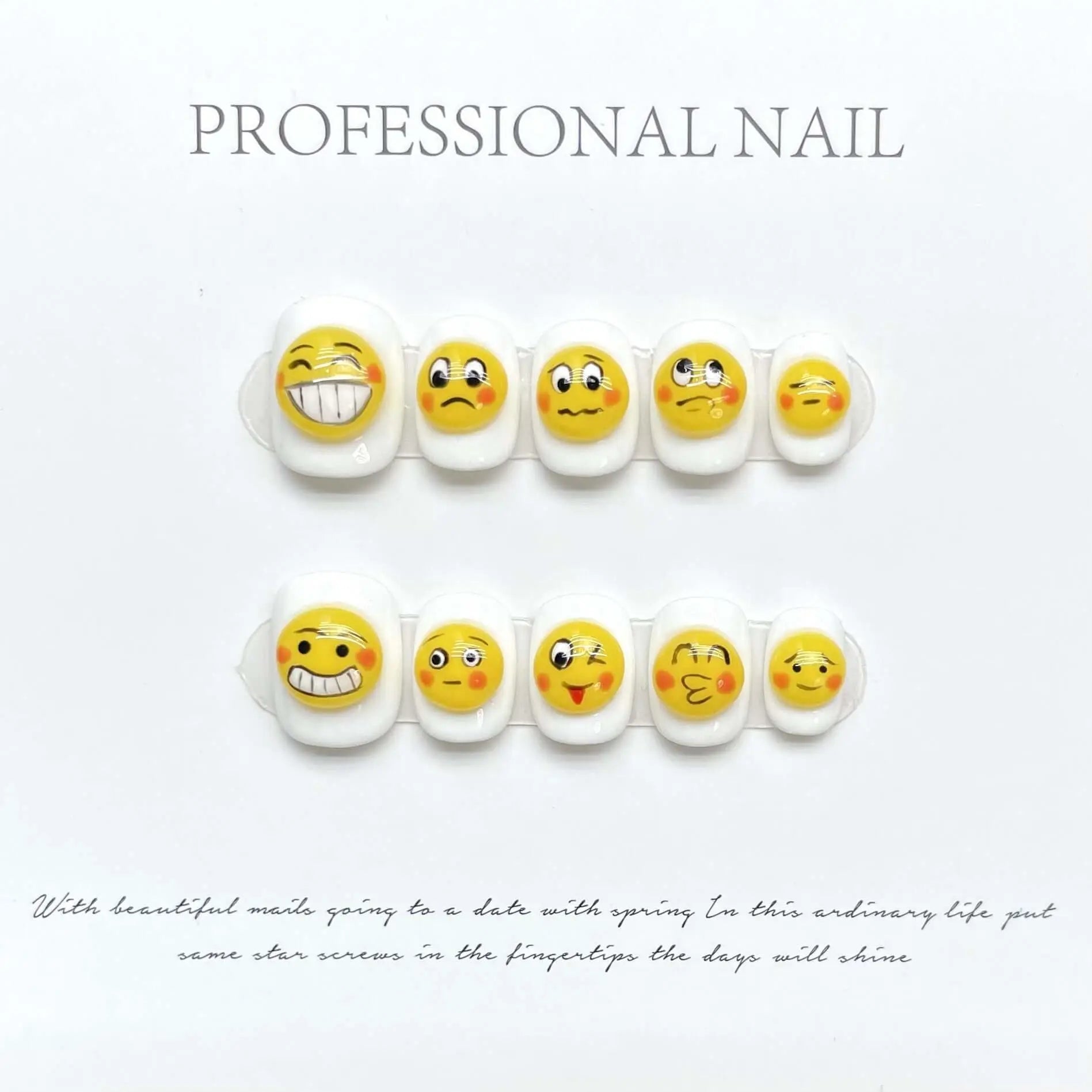 Wenston Fashion Handmade Press On Nails Gel False Nails