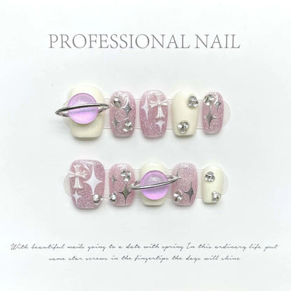 Wenston Fashion Handmade Press On Nails Gel False Nails