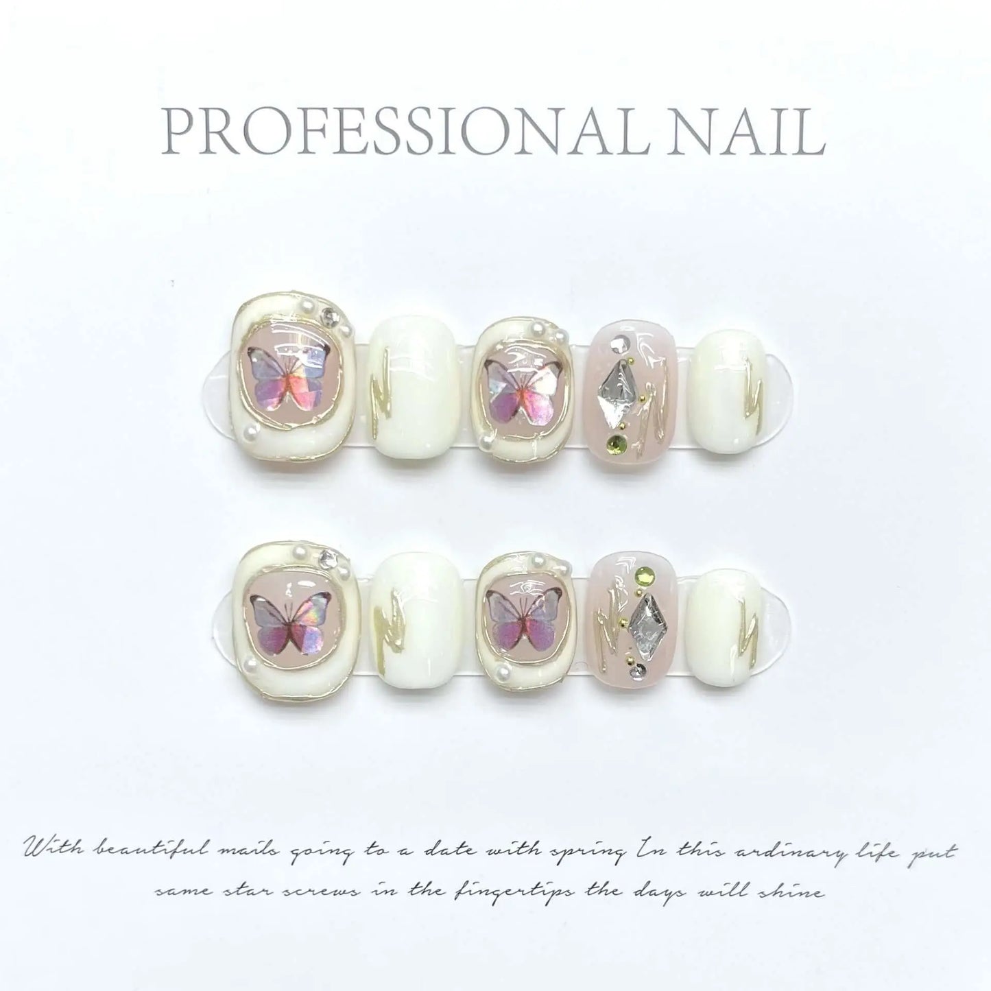 Wenston Fashion Handmade Press On Nails Gel False Nails