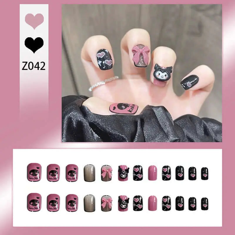 24pcs Wearable Press On Fake Nails Tips 