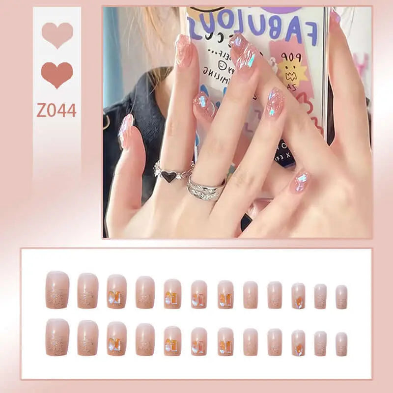 24pcs Wearable Press On Fake Nails Tips 