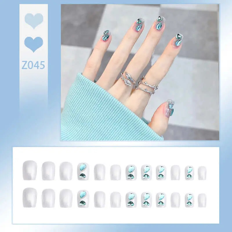 24pcs Wearable Press On Fake Nails Tips 