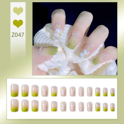 24pcs Wearable Press On Fake Nails Tips 