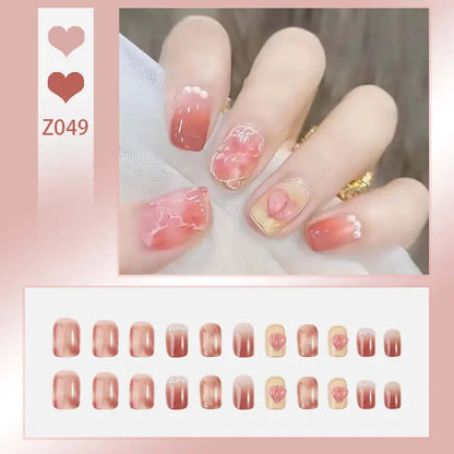 24pcs Wearable Press On Fake Nails Tips 