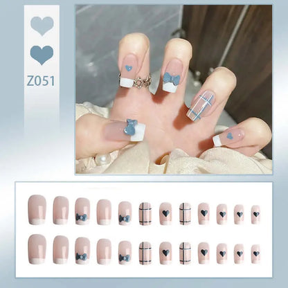 24pcs Wearable Press On Fake Nails Tips 