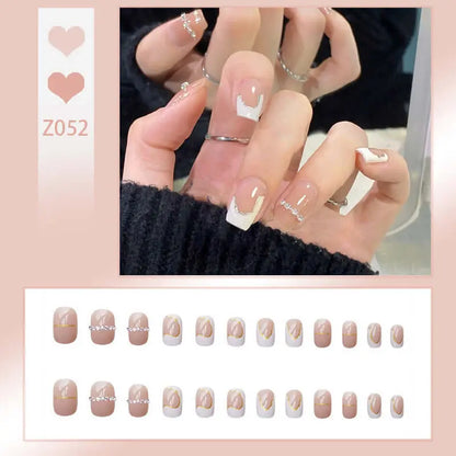 24pcs Wearable Press On Fake Nails Tips 