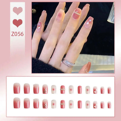 24pcs Wearable Press On Fake Nails Tips 