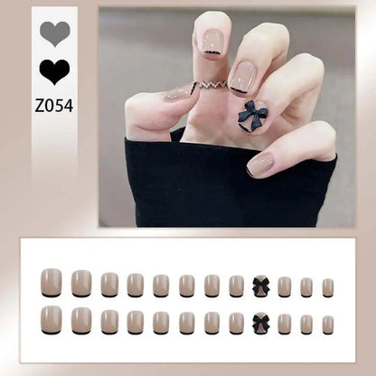 24pcs Wearable Press On Fake Nails Tips 