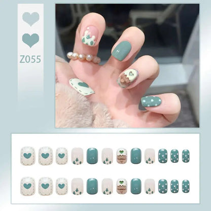 24pcs Wearable Press On Fake Nails Tips 