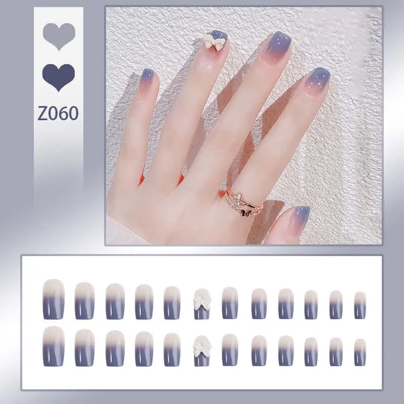 24pcs Wearable Press On Fake Nails Tips 