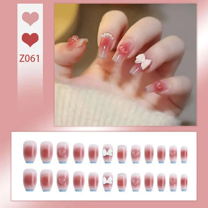 24pcs Wearable Press On Fake Nails Tips 