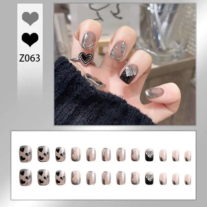 24pcs Wearable Press On Fake Nails Tips 