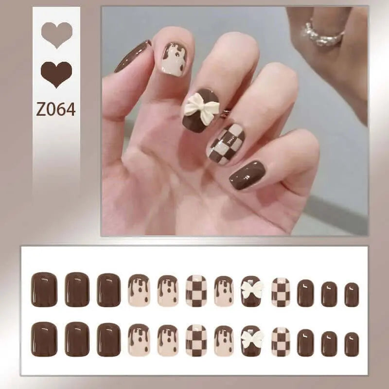 24pcs Wearable Press On Fake Nails Tips 