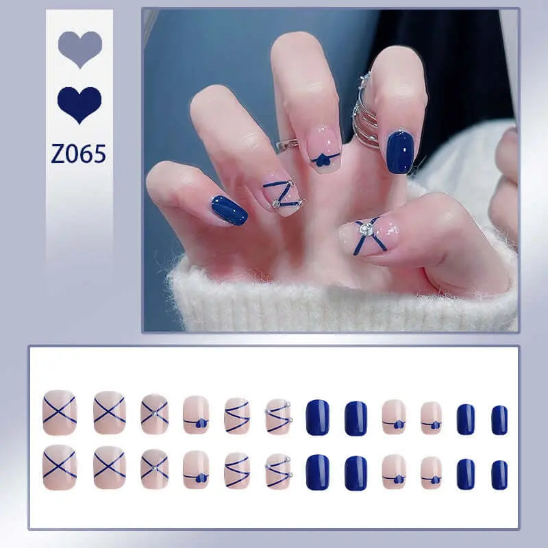 24pcs Wearable Press On Fake Nails Tips 