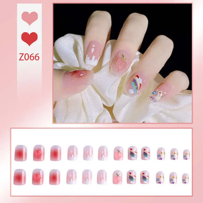 24pcs Wearable Press On Fake Nails Tips 