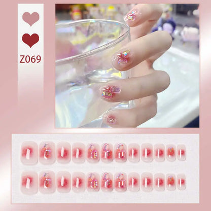 24pcs Wearable Press On Fake Nails Tips 