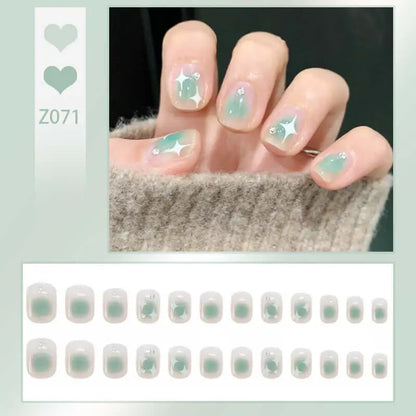 24pcs Wearable Press On Fake Nails Tips 