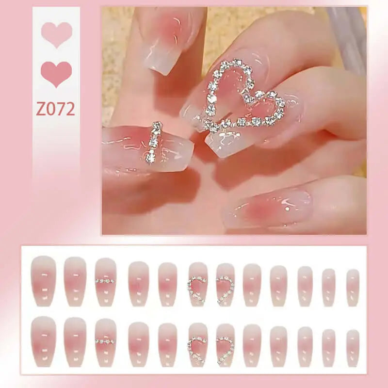 24pcs Wearable Press On Fake Nails Tips 