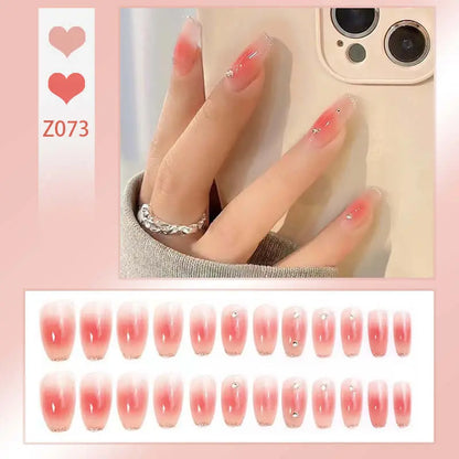 24pcs Wearable Press On Fake Nails Tips 