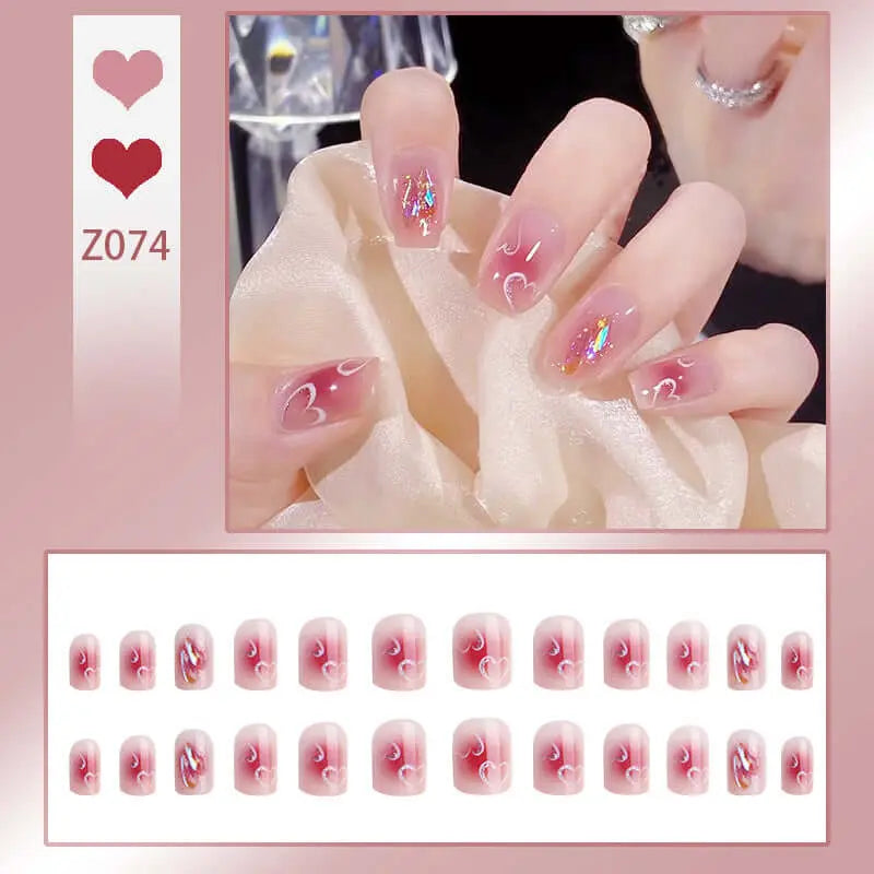 24pcs Wearable Press On Fake Nails Tips 