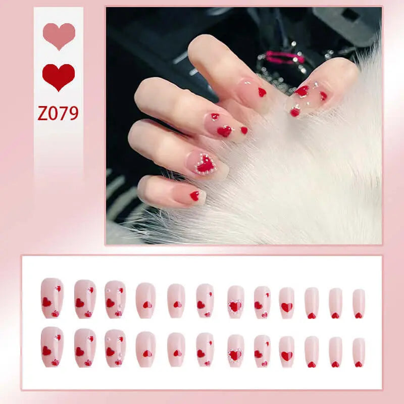 24pcs Wearable Press On Fake Nails Tips 