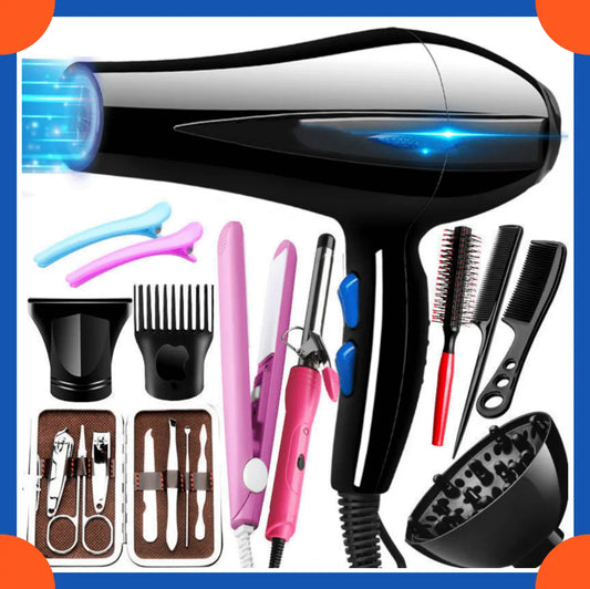 220V Hair Dryer Professional 2200W Strong Power Blow Hair Dryer Brush