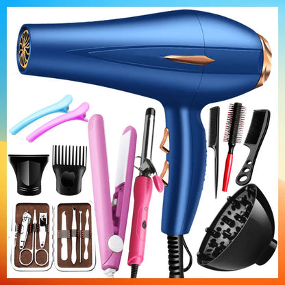 220V Hair Dryer Professional 2200W Strong Power Blow Hair Dryer Brush