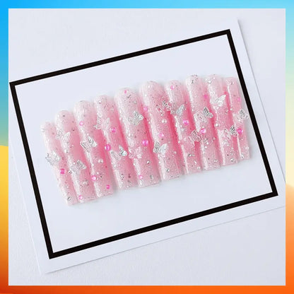 5D Handmade Press On Nails Extra long Ins Style False Nails