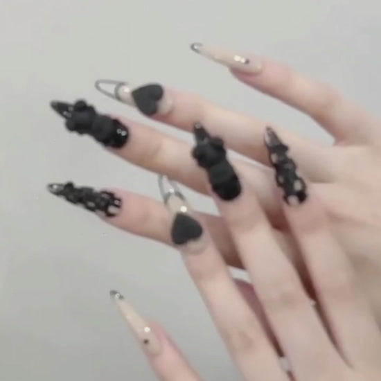 2024 Newest 5D Handmade Press On Nails Long fake nails