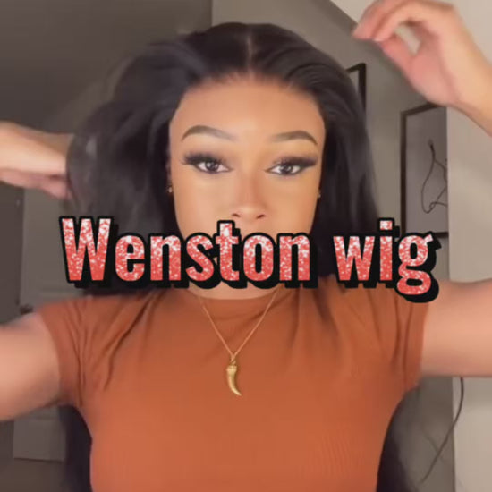 WENSTON DD Vietnam Bone Straight Human Hair Wig, Lace Wig for African American Women