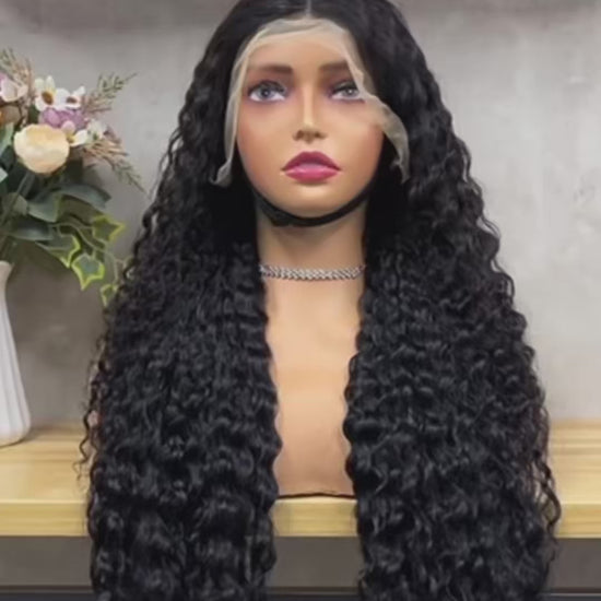 WENSTON Burmese Curly Wig 5×5 Closure 13×4 Wigs for African American Women