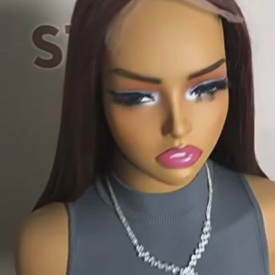 WENSTON Glueless DD Vietnam Bone Straight Human Hair Wig, Pre‑Plucked HD Lace Front Wig