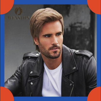 2024 European Fashion Short Straight Wig For Men HW790