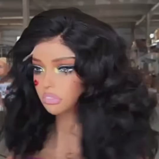 WENSTON Bouncy Vietnamese 16 Inch 5x5 Closure Human Hair Wig for Women