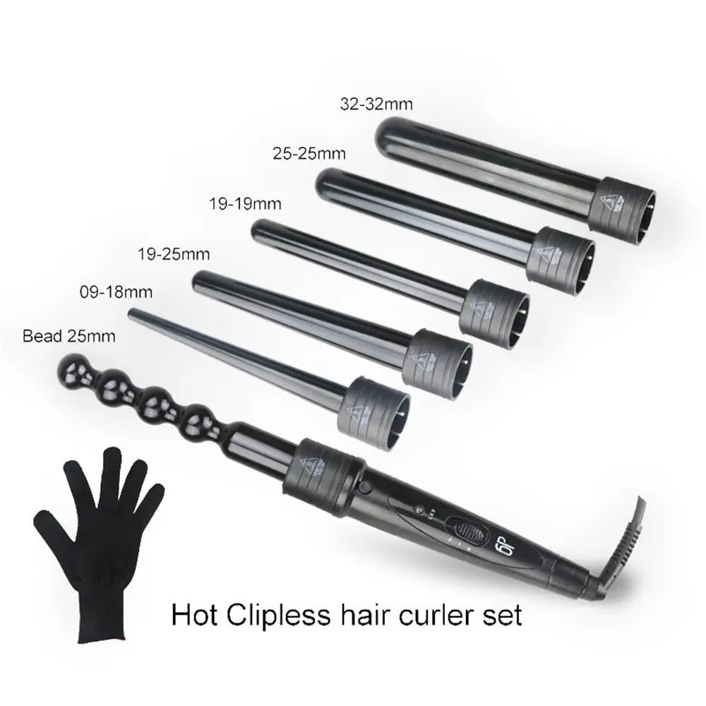 6 in 1 Curling Iron Curling Wand Set