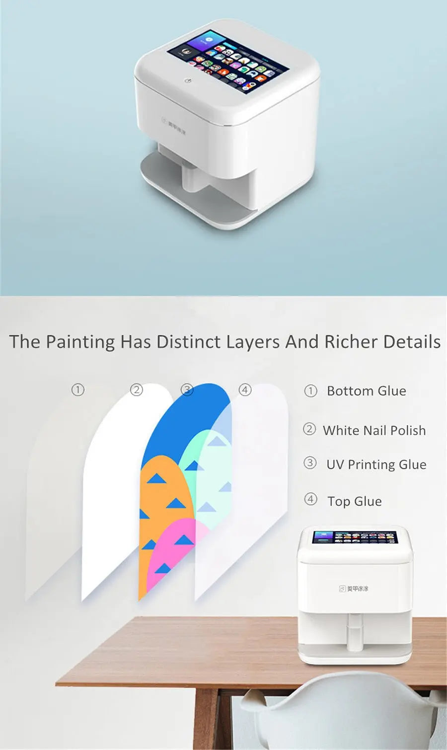 Digital 3D Nail Art Printer Machine Mobile DIY Nail Photo Printing w/ Gel  Dryer | eBay