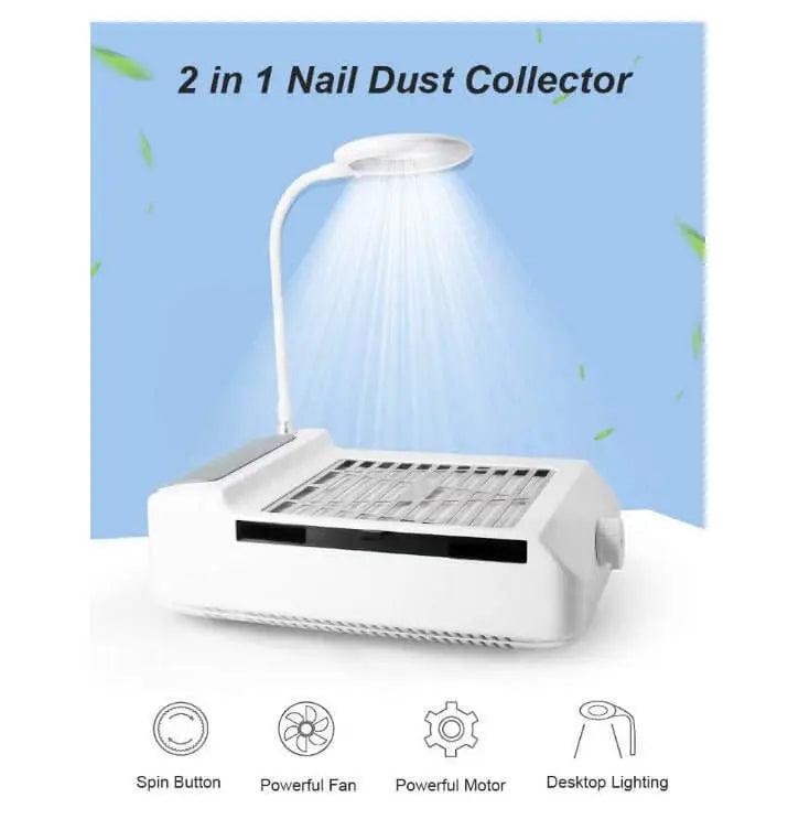 4 in 1 Professional Nail Dust Collector Nails Vacuum Cleaner