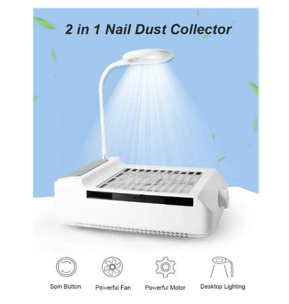 4 in 1 Professional Nail Dust Collector Nails Vacuum Cleaner